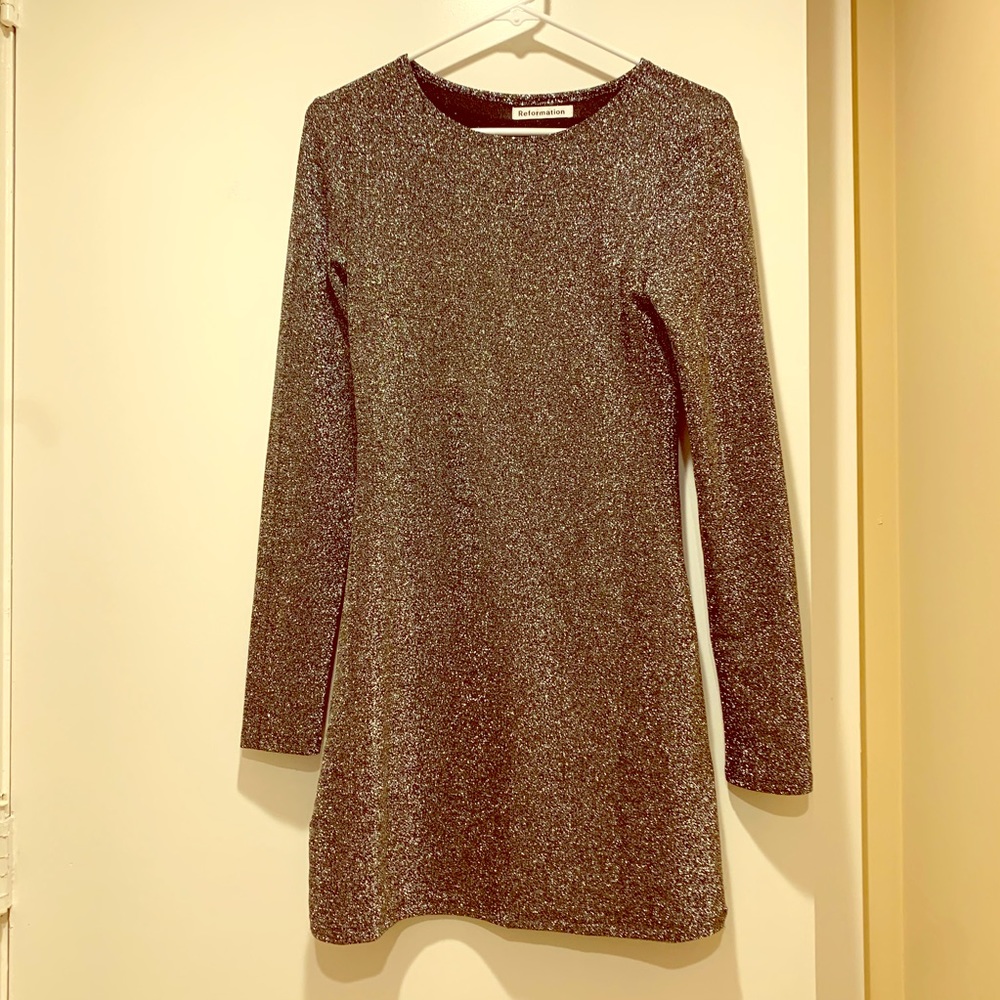 Reformation silver dress